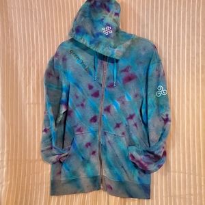 Tye dye zip hoodie